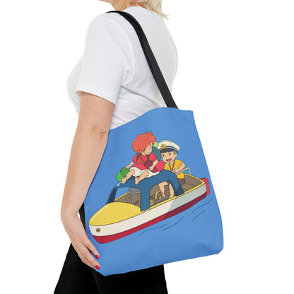 Ponyo and Captain Sosuke Tote Bag