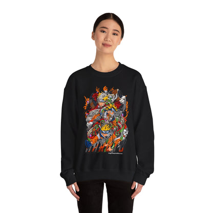 The many faces of Naruto Unisex Heavy Blend™ Crewneck Sweatshirt