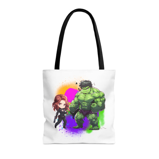 Hulk Loves Black Widow White Tote Bag