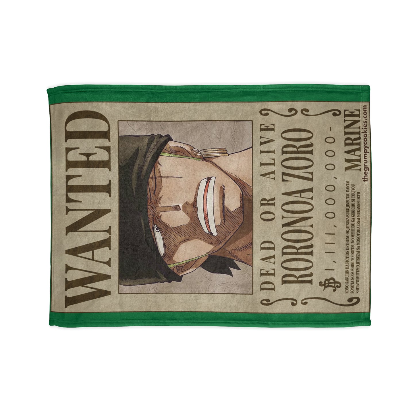 Zoro Wanted Poster Polyester Blanket