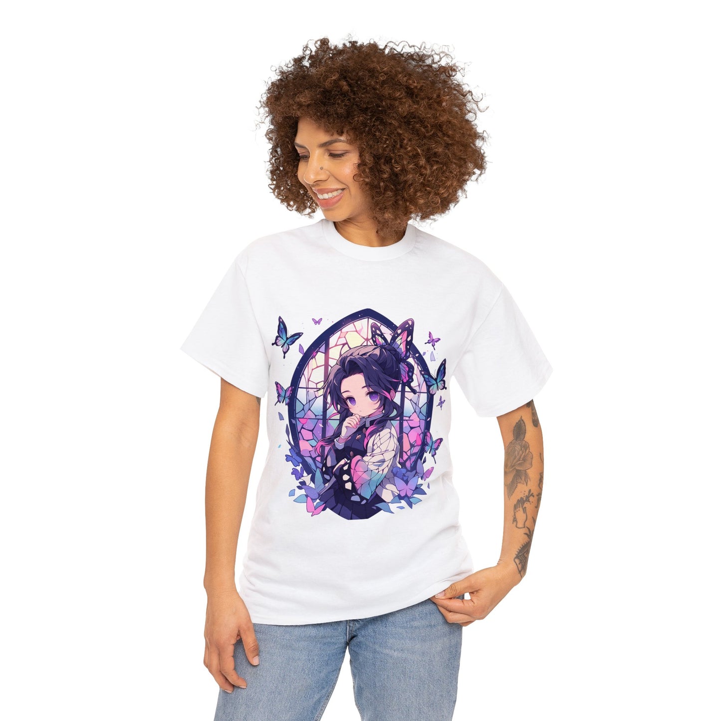 Stained Glass Shinobu Kocho Series Unisex Heavy Cotton Tee