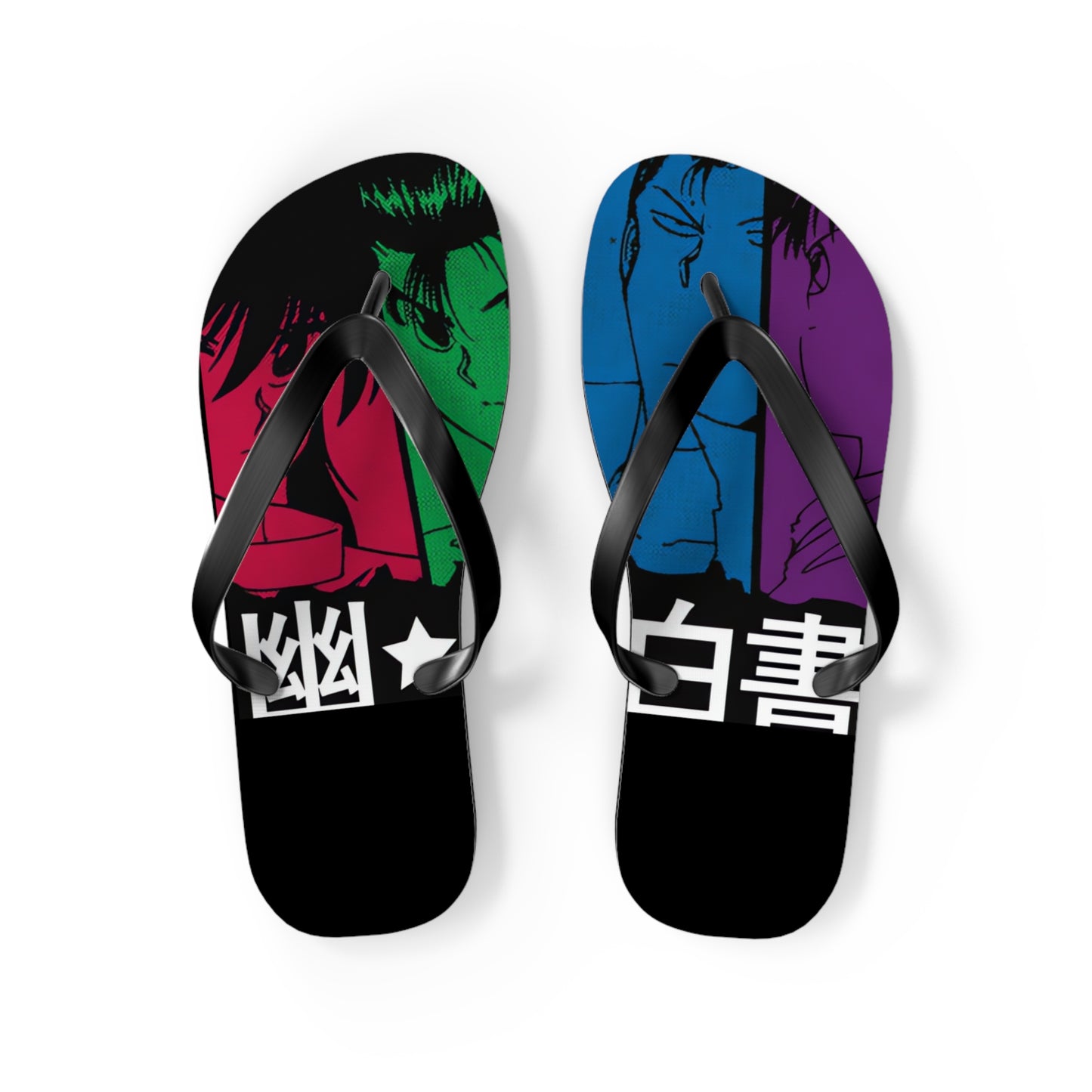 Yu Yu Hakusho Power of Four Unisex Flip Flops