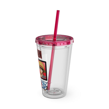 One Piece- Captain Luffy Sunsplash Tumbler with Straw, 16oz