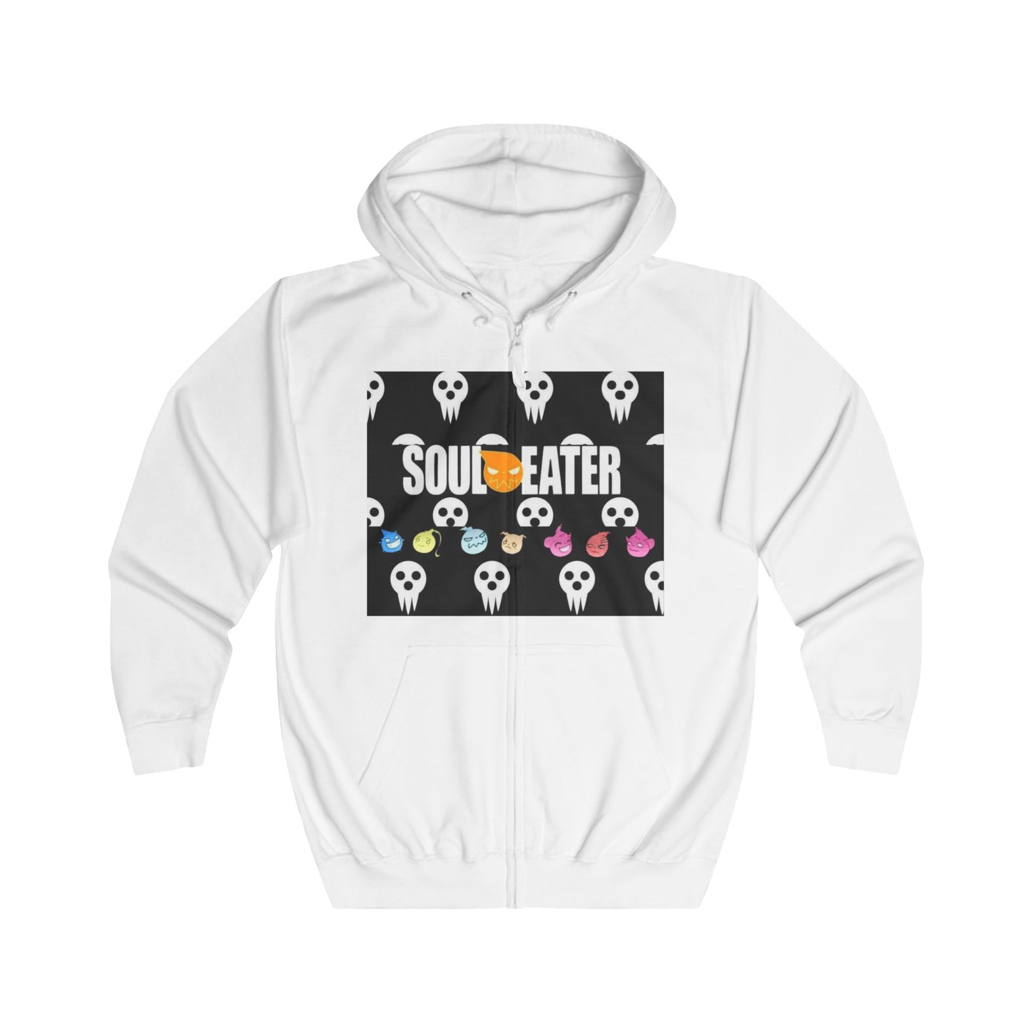 Soul Eater - Chillin with Souls Unisex Full Zip Hoodie