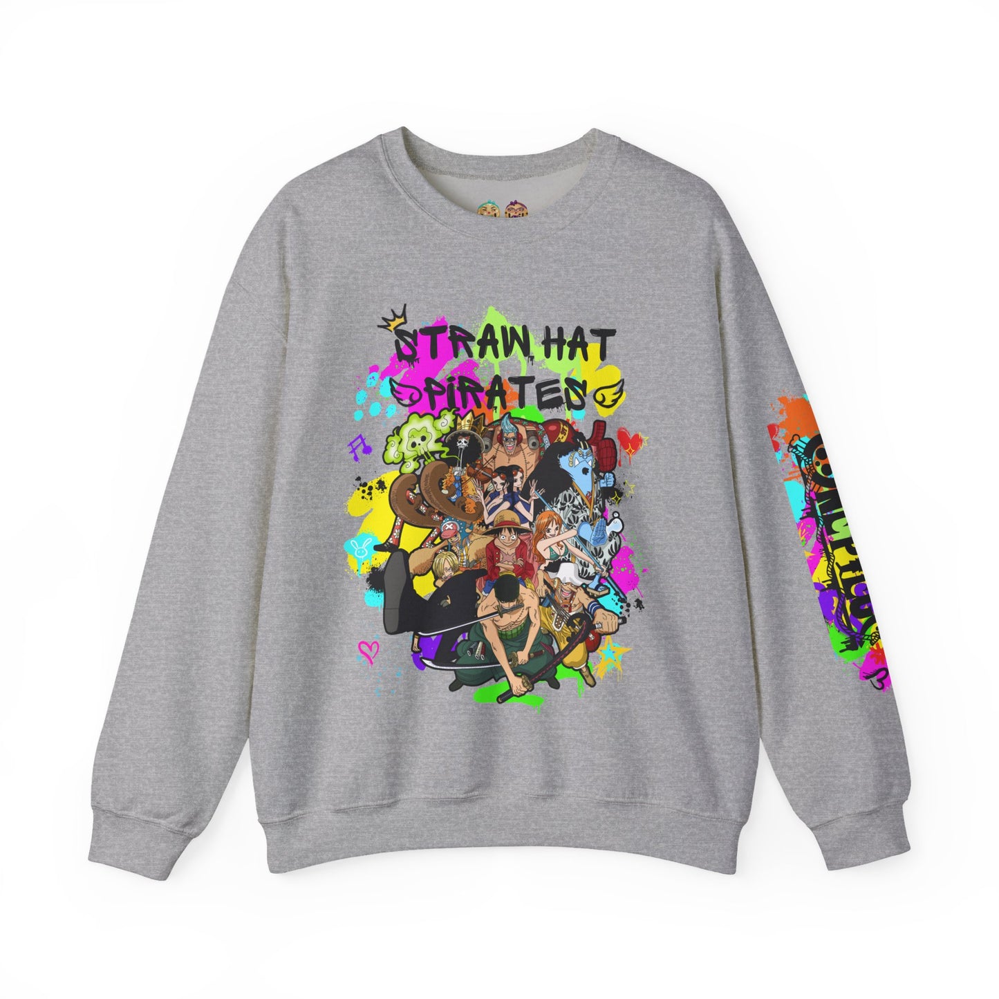 One Piece - Graffiti Straw Hat Crew Unisex Heavy Blend™ Crewneck Sweatshirt