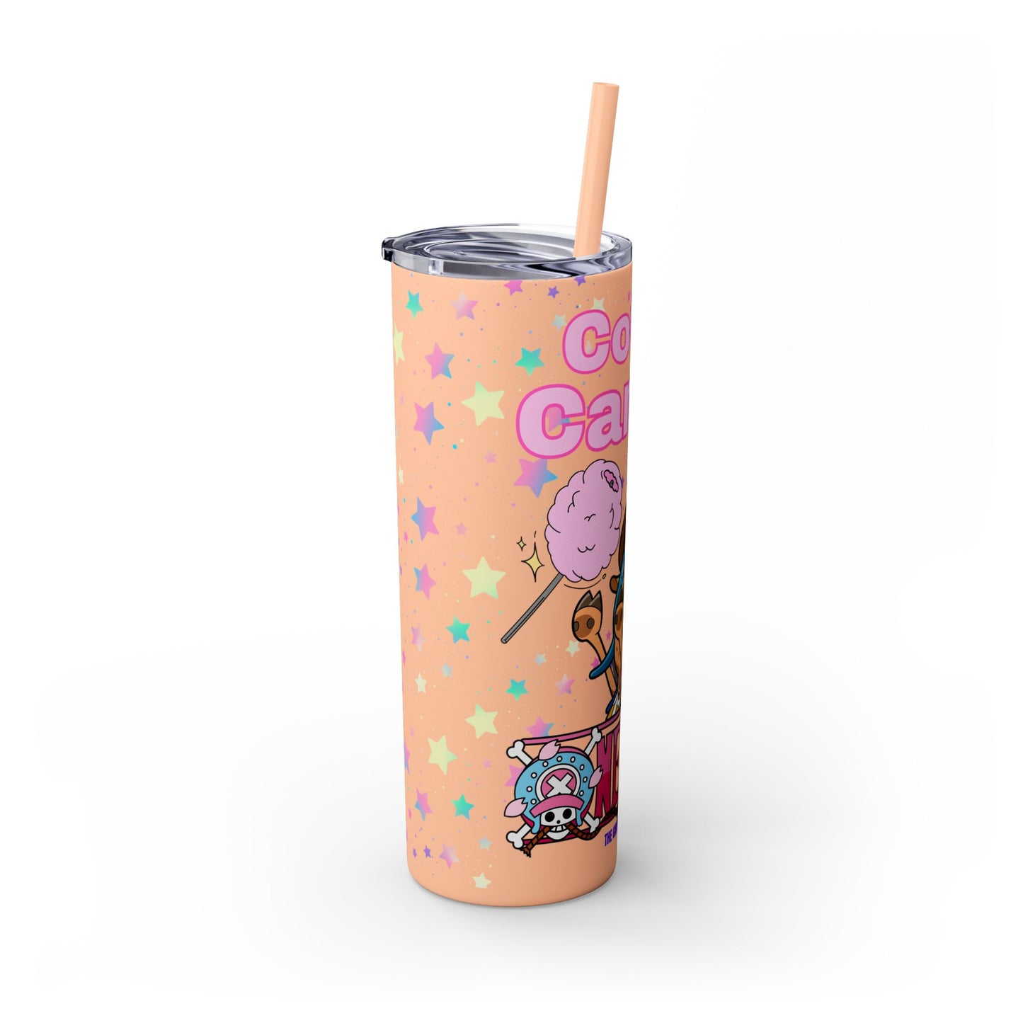 One Piece - Chopper Loves Cotton Candy Skinny Tumbler with Straw, 20oz