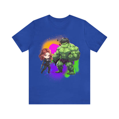 Hulk Loves Black Widow Jersey Short Sleeve Tee