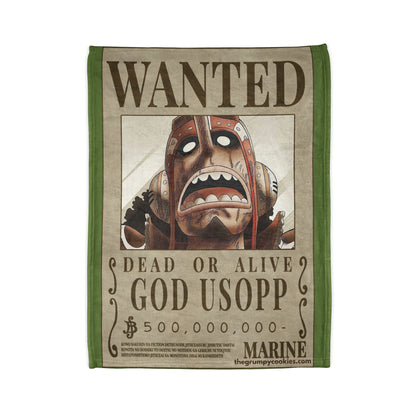 Usopp Wanted Poster Polyester Blanket