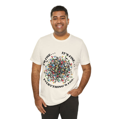 Tangled Lights Everything is Fine Short Sleeve Tee