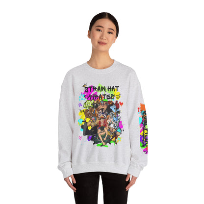 One Piece - Graffiti Straw Hat Crew Unisex Heavy Blend™ Crewneck Sweatshirt