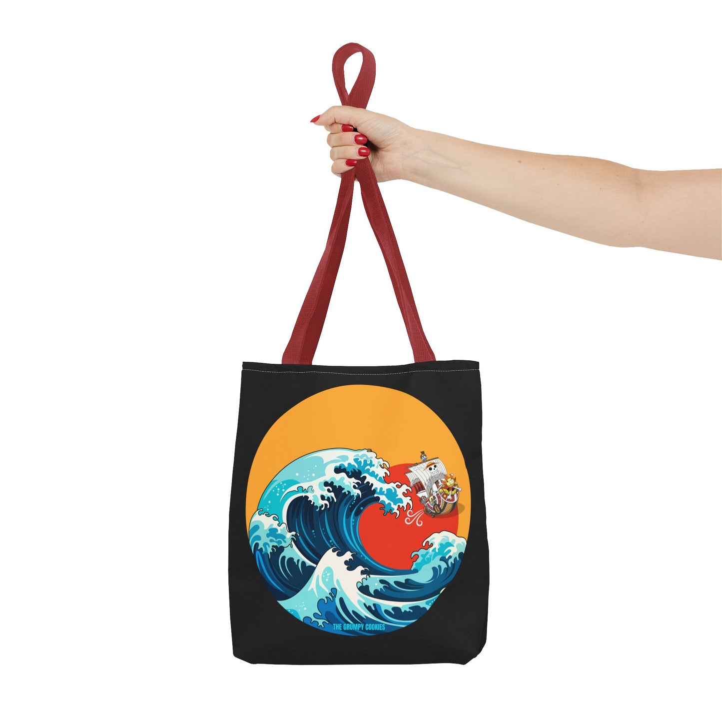 One Piece - Riding the Wave Black Tote Bag