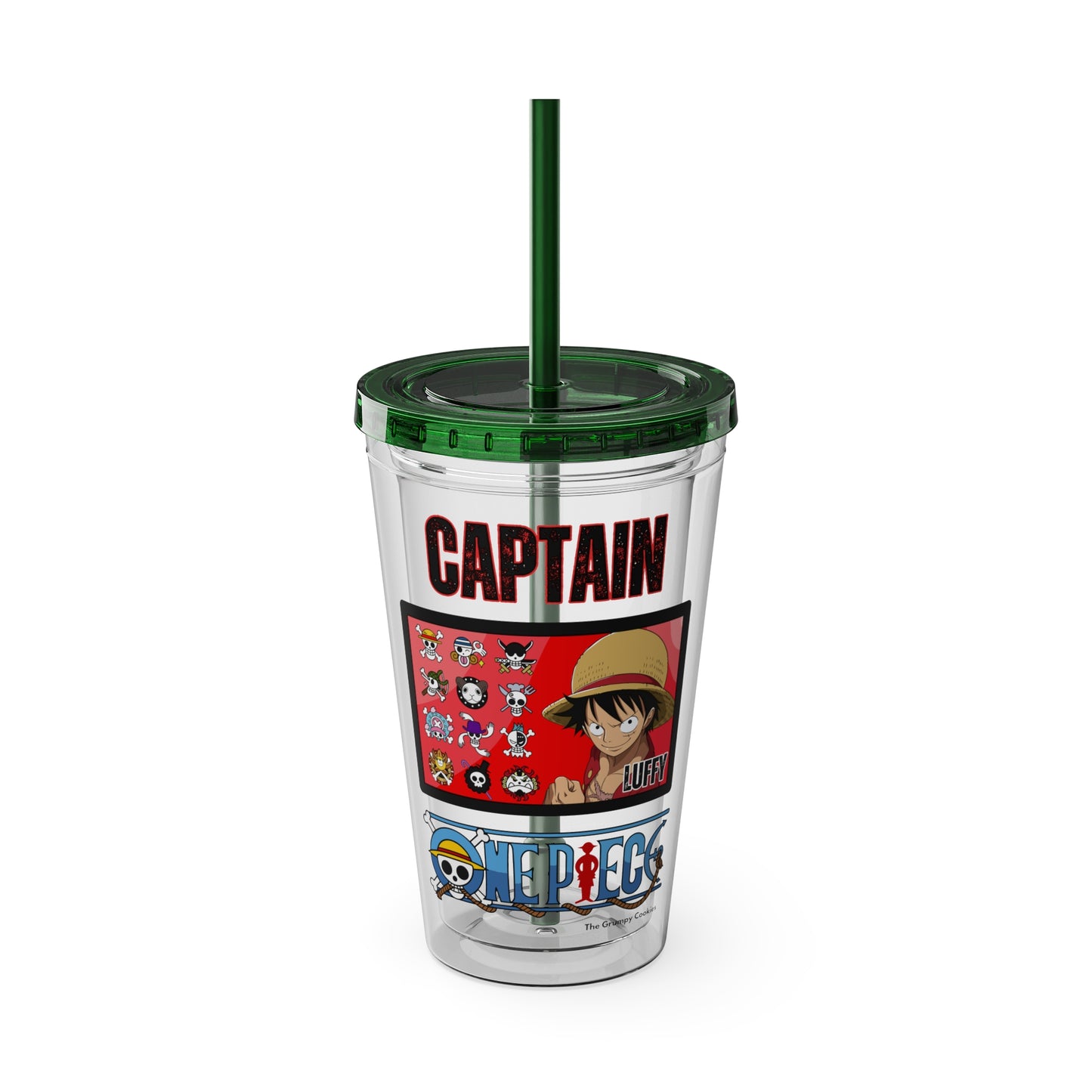 One Piece- Captain Luffy Sunsplash Tumbler with Straw, 16oz