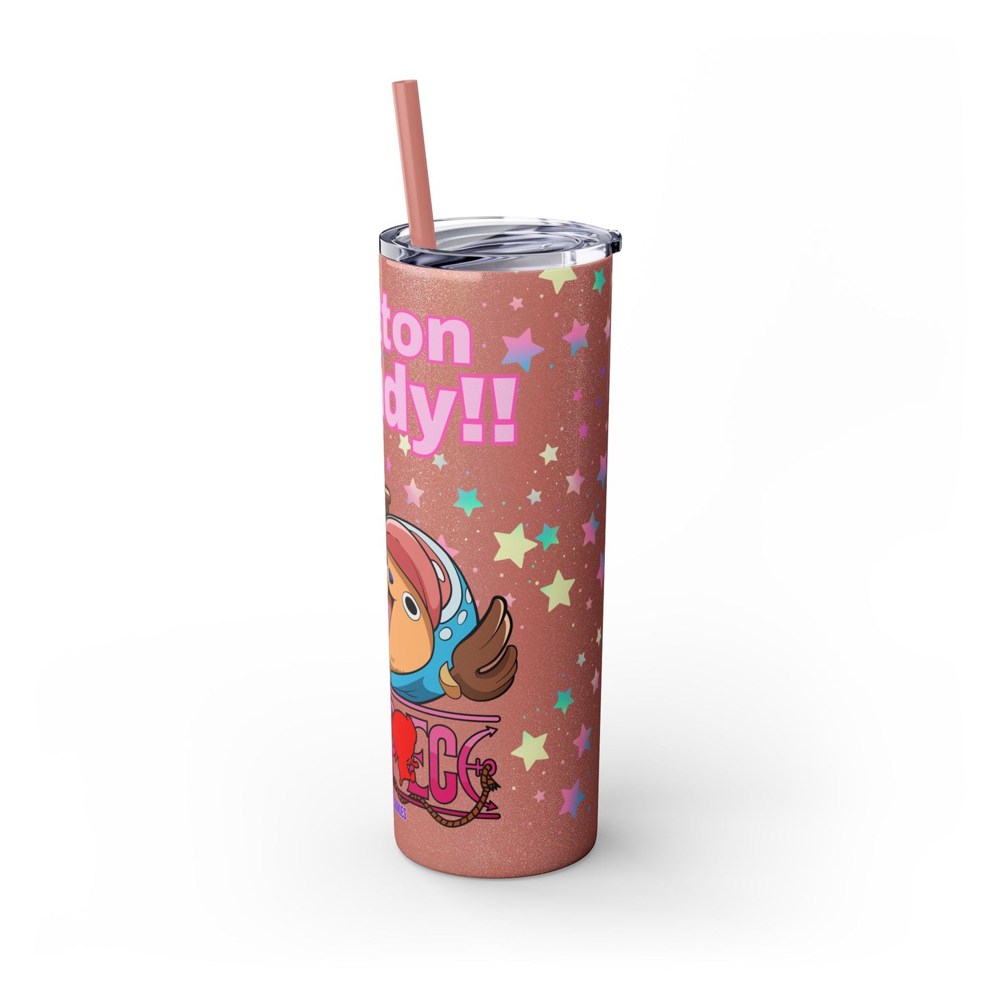 One Piece - Chopper Loves Cotton Candy Skinny Tumbler with Straw, 20oz