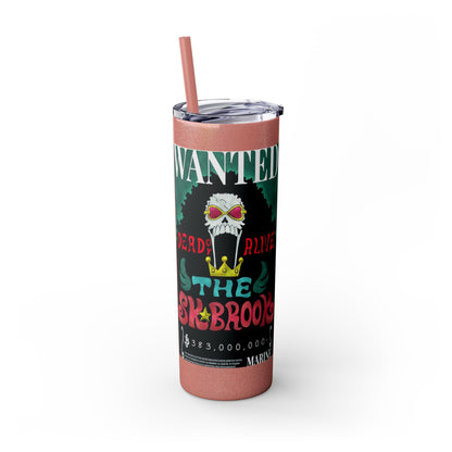 One Piece - Brook Wanted Poster Tumbler with Straw, 20oz