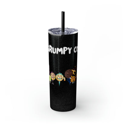 The Grumpy Cookies Crew Skinny Tumbler with Straw, 20oz