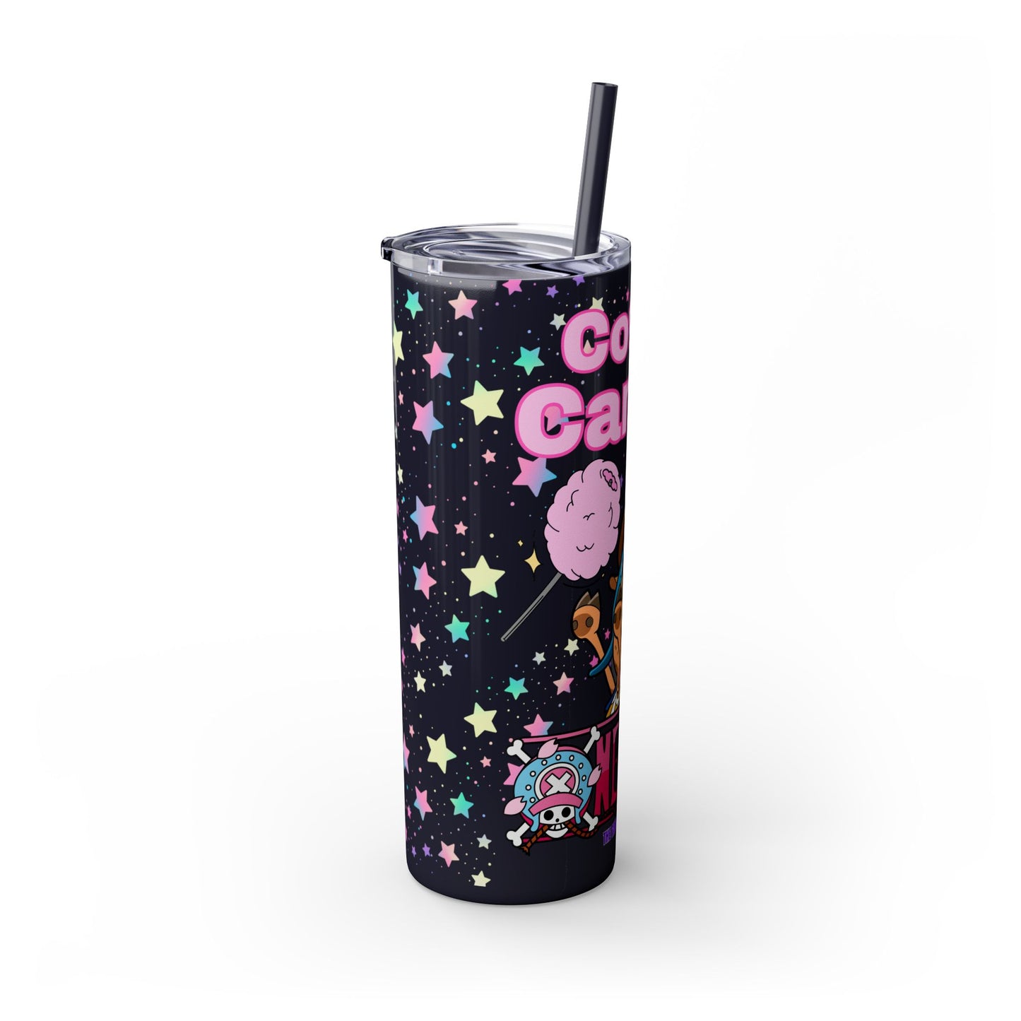 One Piece - Chopper Loves Cotton Candy Skinny Tumbler with Straw, 20oz