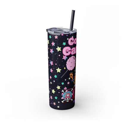 One Piece - Chopper Loves Cotton Candy Skinny Tumbler with Straw, 20oz
