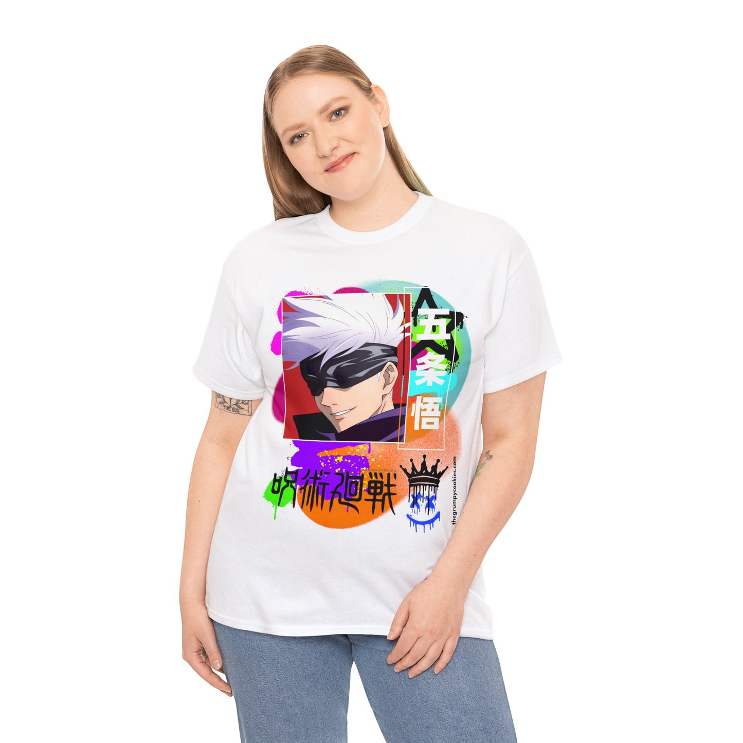 Gojo's Side Smile Unisex Heavy Cotton Tee