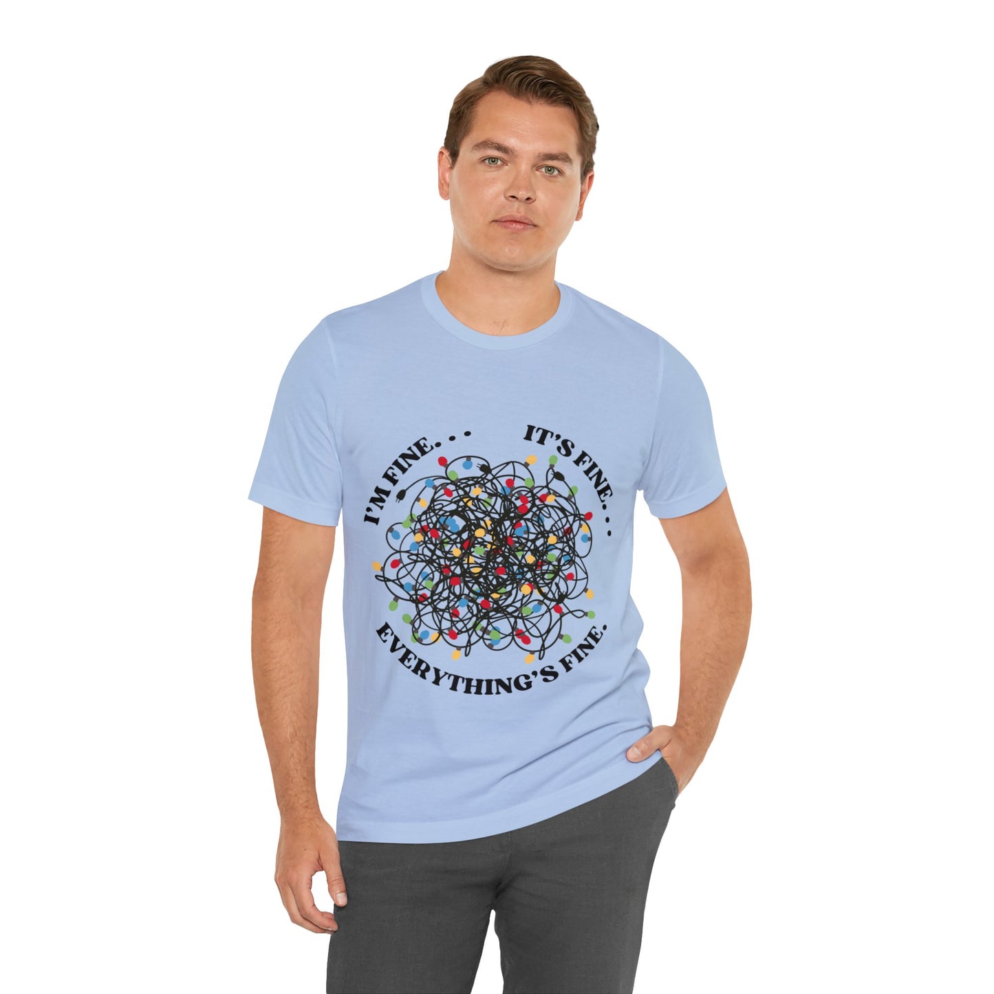 Tangled Lights Everything is Fine Short Sleeve Tee