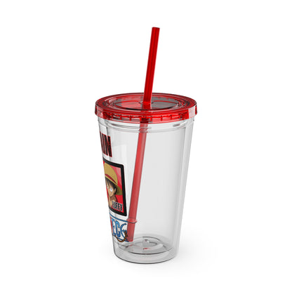 One Piece- Captain Luffy Sunsplash Tumbler with Straw, 16oz