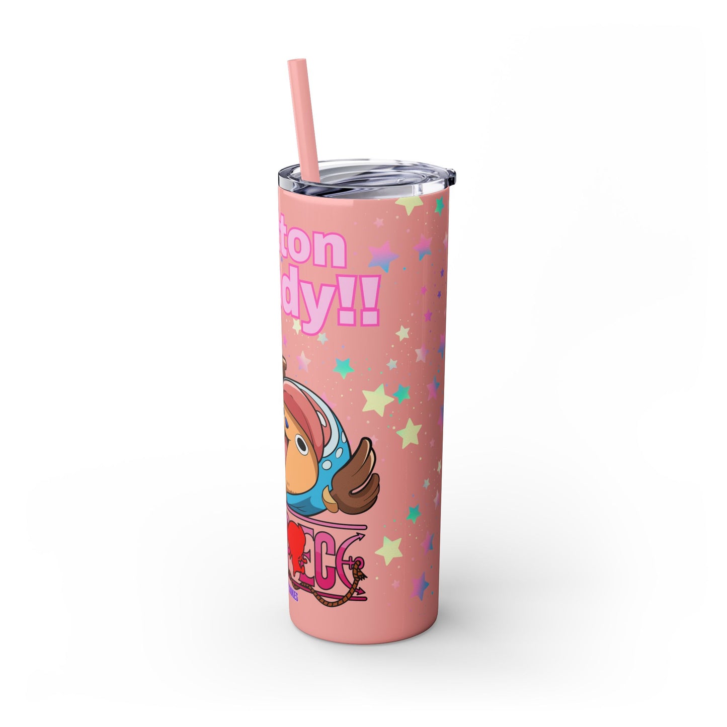 One Piece - Chopper Loves Cotton Candy Skinny Tumbler with Straw, 20oz
