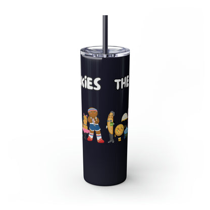 The Grumpy Cookies Crew Skinny Tumbler with Straw, 20oz