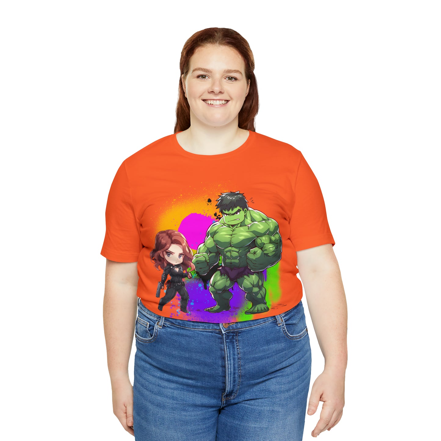 Hulk Loves Black Widow Jersey Short Sleeve Tee