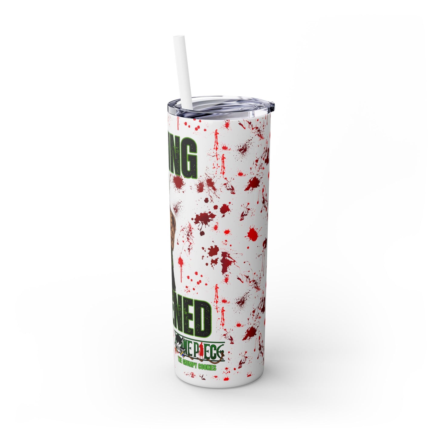 One Piece - Zoro Nothing Happened Skinny Tumbler with Straw, 20oz