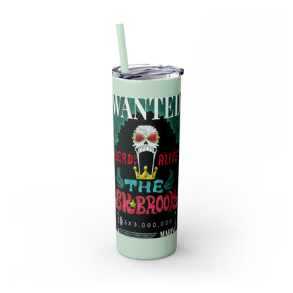One Piece - Brook Wanted Poster Tumbler with Straw, 20oz