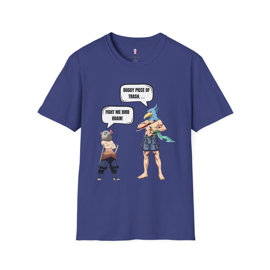 Shangri-la Frontier vs Demon Slayer- Boar Head vs Bird Brain Graphic Tee