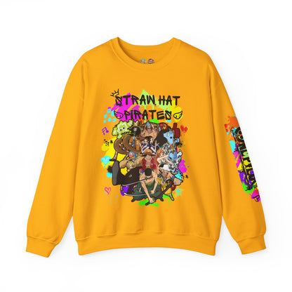 One Piece - Graffiti Straw Hat Crew Unisex Heavy Blend™ Crewneck Sweatshirt