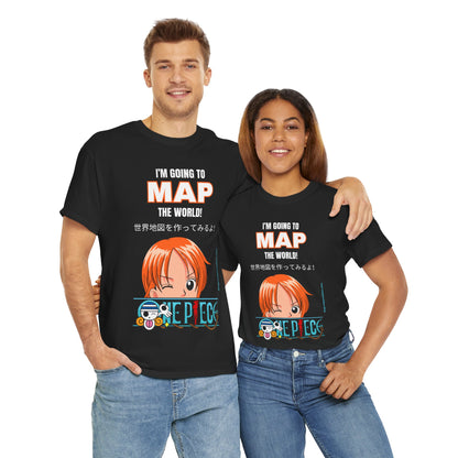 Map the World Unisex Heavy Cotton Tee