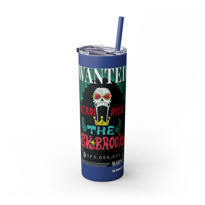 One Piece - Brook Wanted Poster Tumbler with Straw, 20oz