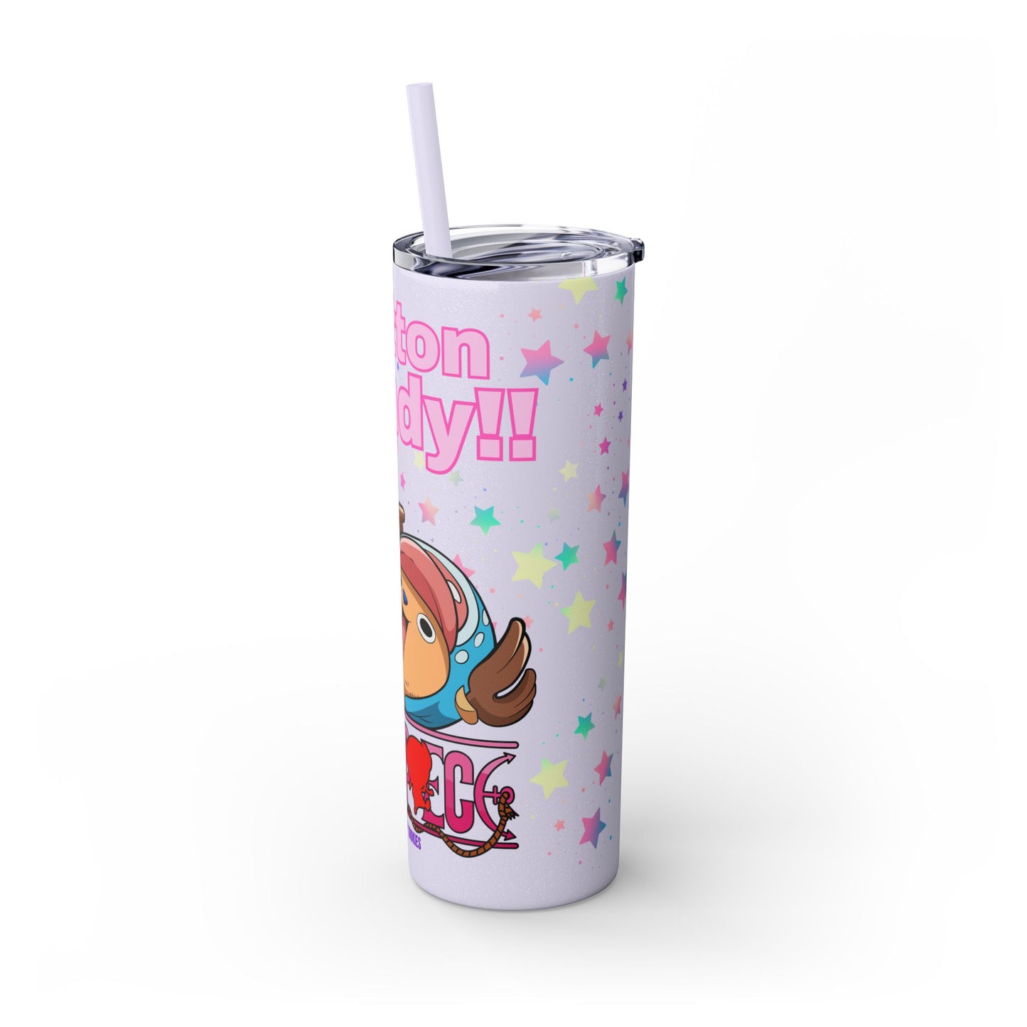 One Piece - Chopper Loves Cotton Candy Skinny Tumbler with Straw, 20oz
