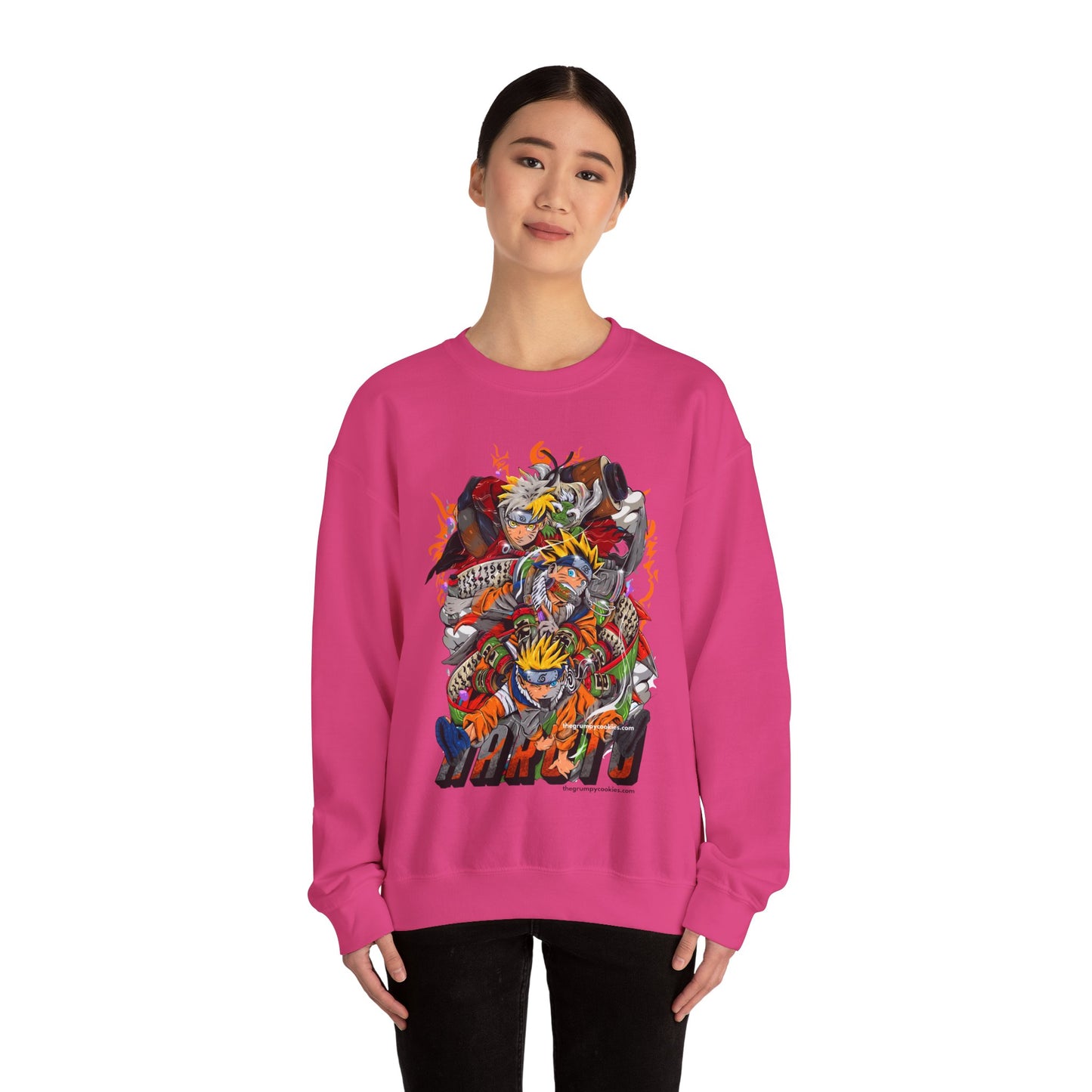 The many faces of Naruto Unisex Heavy Blend™ Crewneck Sweatshirt