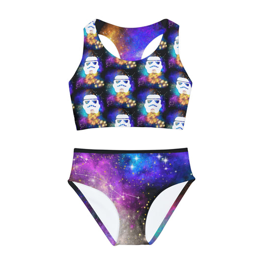 Storm Trooper Girls Two Piece Black Swimsuit