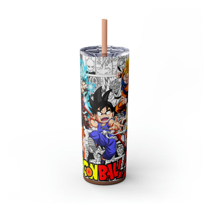 Dragon Ball Z Skinny Tumbler with Straw, 20oz