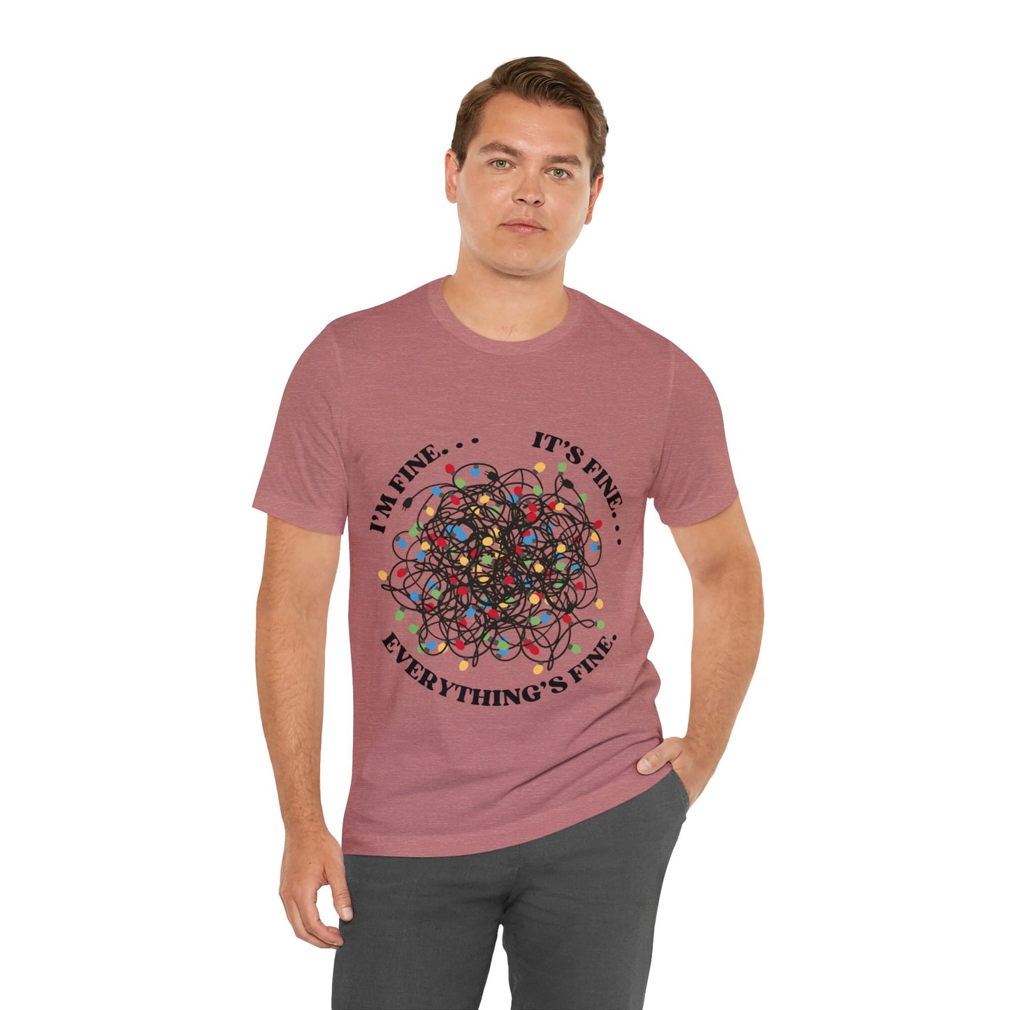 Tangled Lights Everything is Fine Short Sleeve Tee