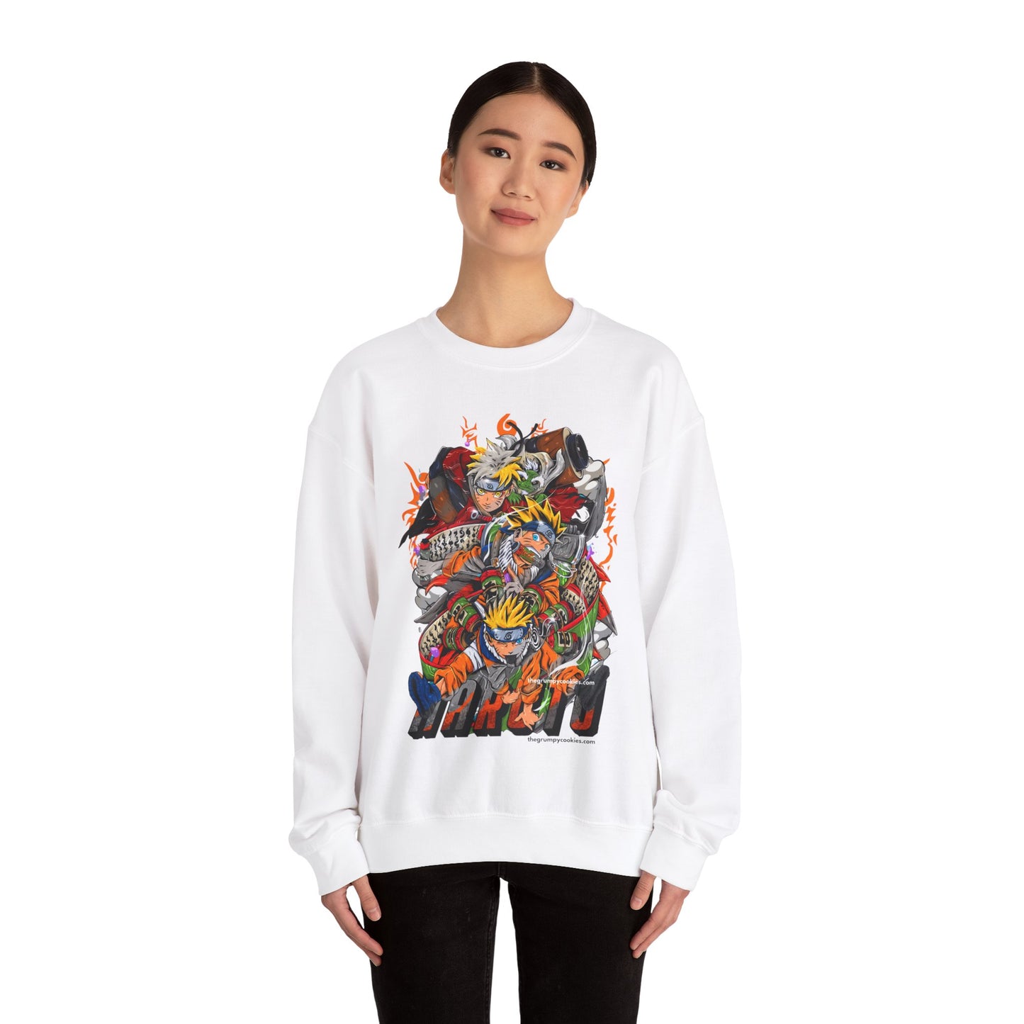 The many faces of Naruto Unisex Heavy Blend™ Crewneck Sweatshirt