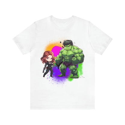 Hulk Loves Black Widow Jersey Short Sleeve Tee