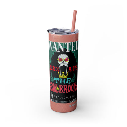 One Piece - Brook Wanted Poster Tumbler with Straw, 20oz