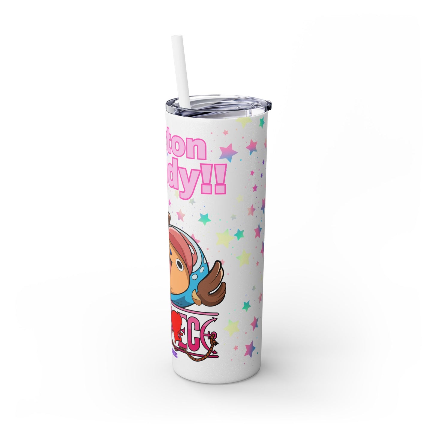 One Piece - Chopper Loves Cotton Candy Skinny Tumbler with Straw, 20oz