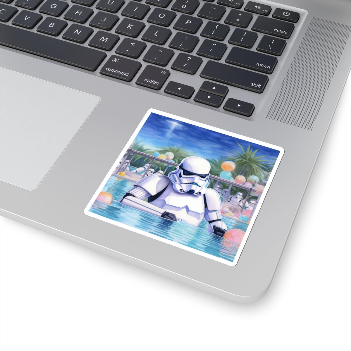 Storm Trooper at the Pool Party Kiss-Cut Stickers