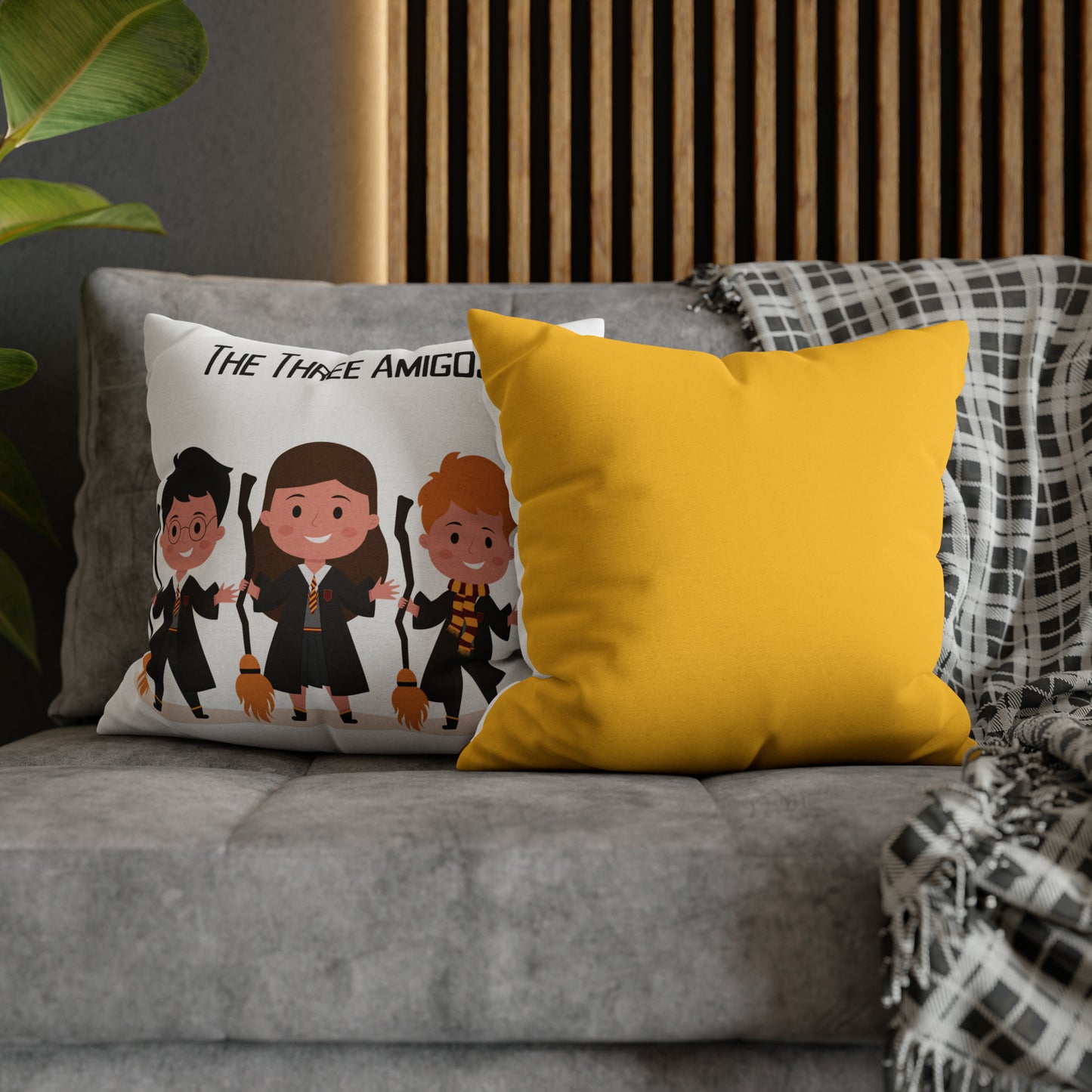 Three Amigos Spun Polyester Square Pillow Case