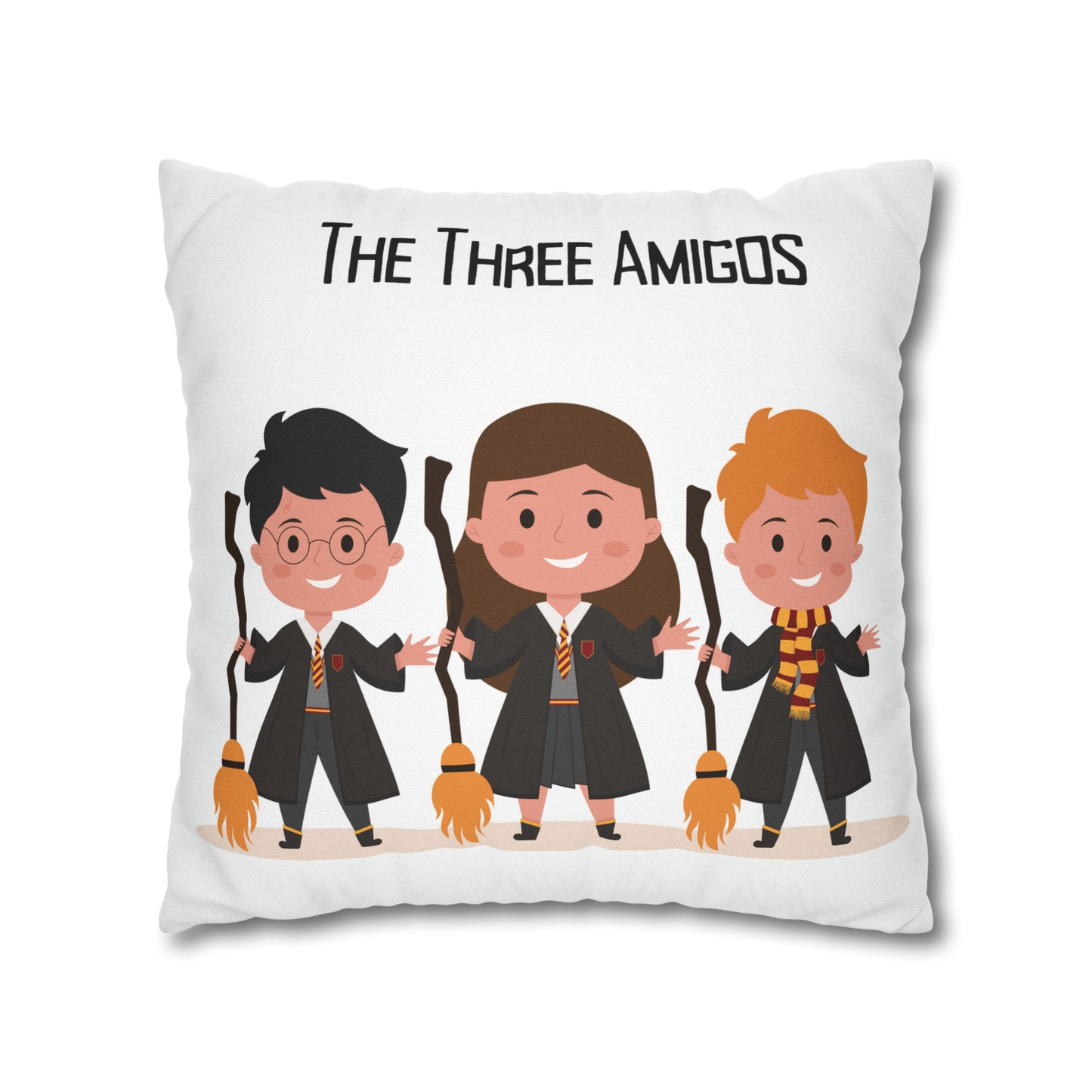 Three Amigos Spun Polyester Square Pillow Case