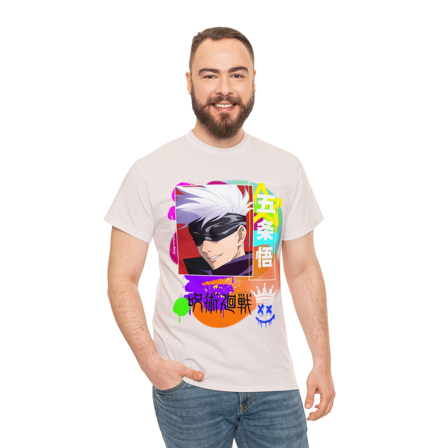 Gojo's Side Smile Unisex Heavy Cotton Tee