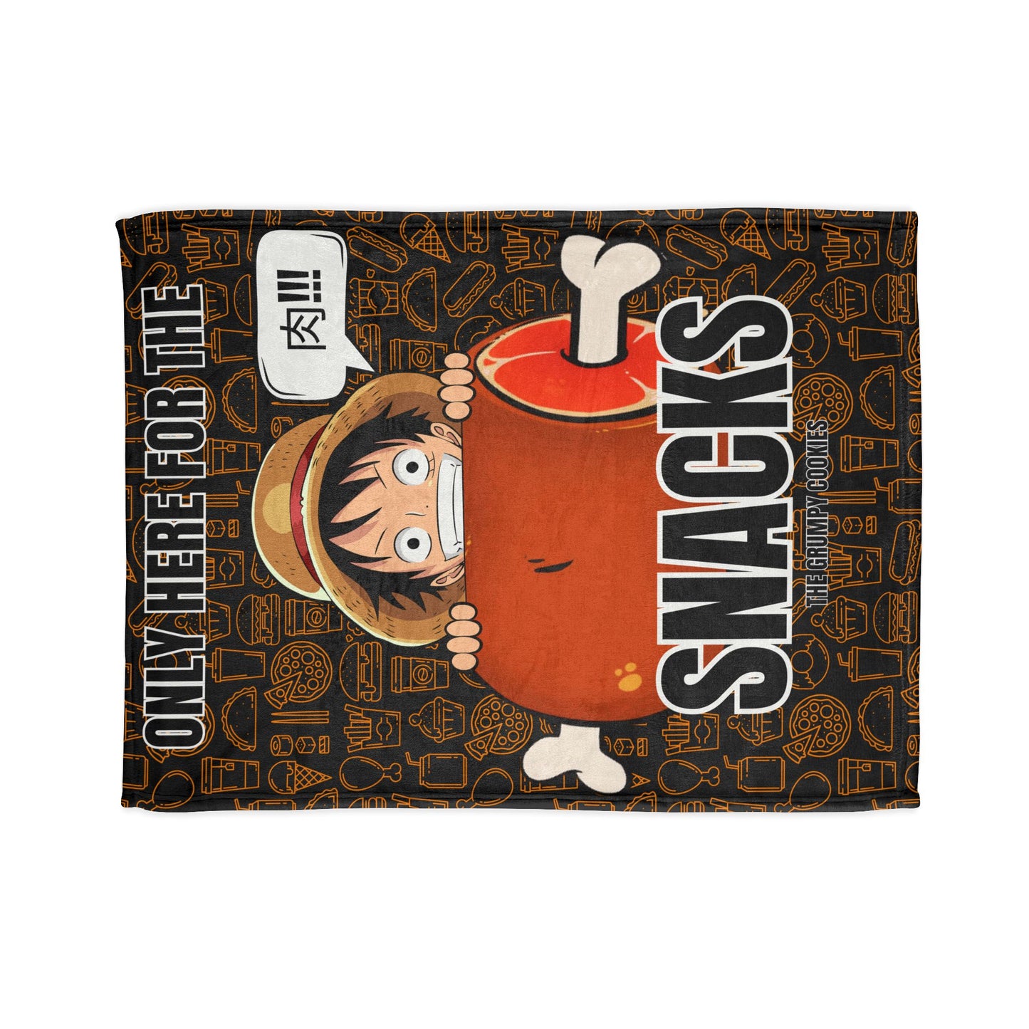 One Piece- Here For The Snacks Polyester Blanket