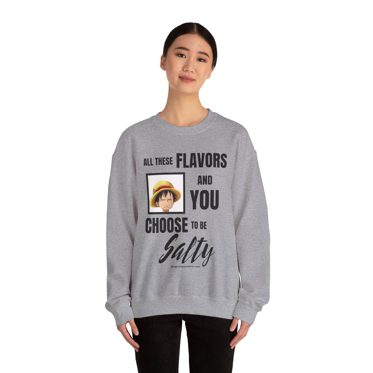 Luffy Choose to Be Salty  Unisex Heavy Blend™ Crewneck Sweatshirt