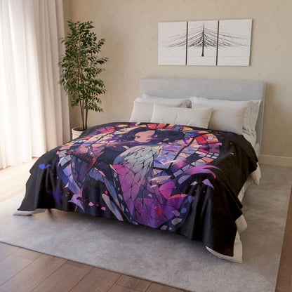 Demon Slayer - Stained Glass Shinobu Kocho Series Polyester Blanket