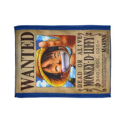 Luffy Wanted Poster Polyester Blanket